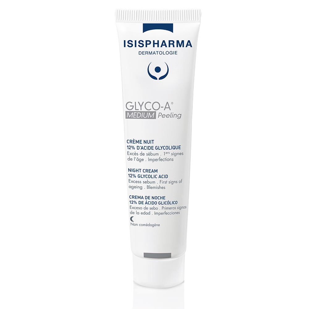 Isispharma Glyco-A Medium-strength 12% glycolic acid overnight peeling cream 30 ml