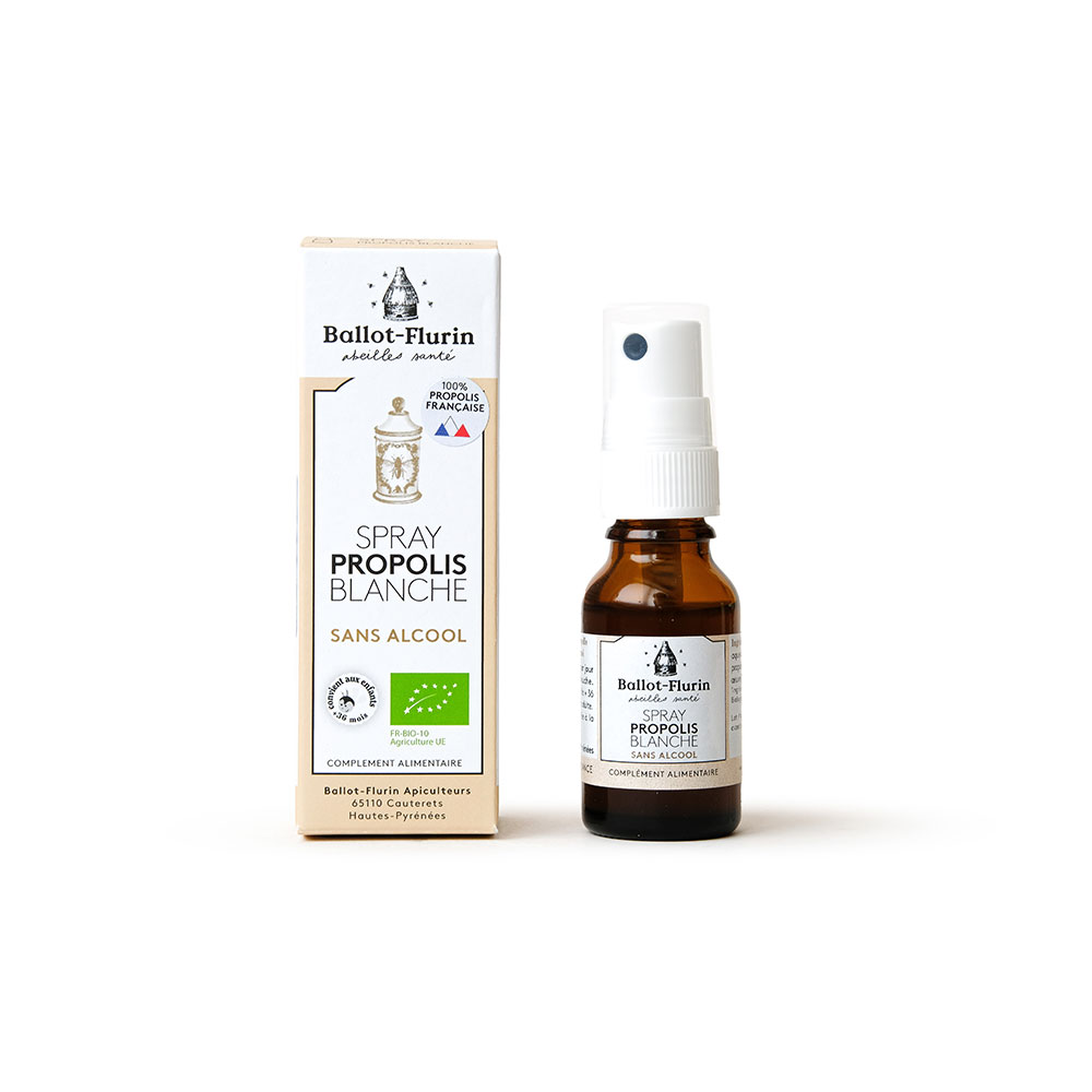 Ballot-Flurin Organic Alcohol Free White Propolis Spray 15ml