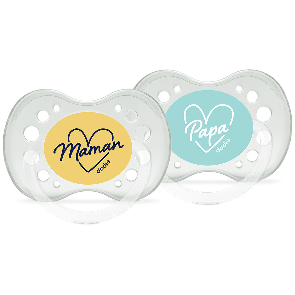 Dodie Anatomical soothers Love words 18 months and Plus x2