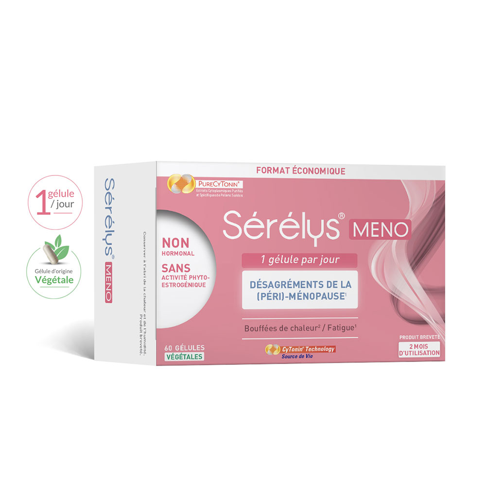 Serelys Pharma Meno menopause discomfort relief 60 capsules
