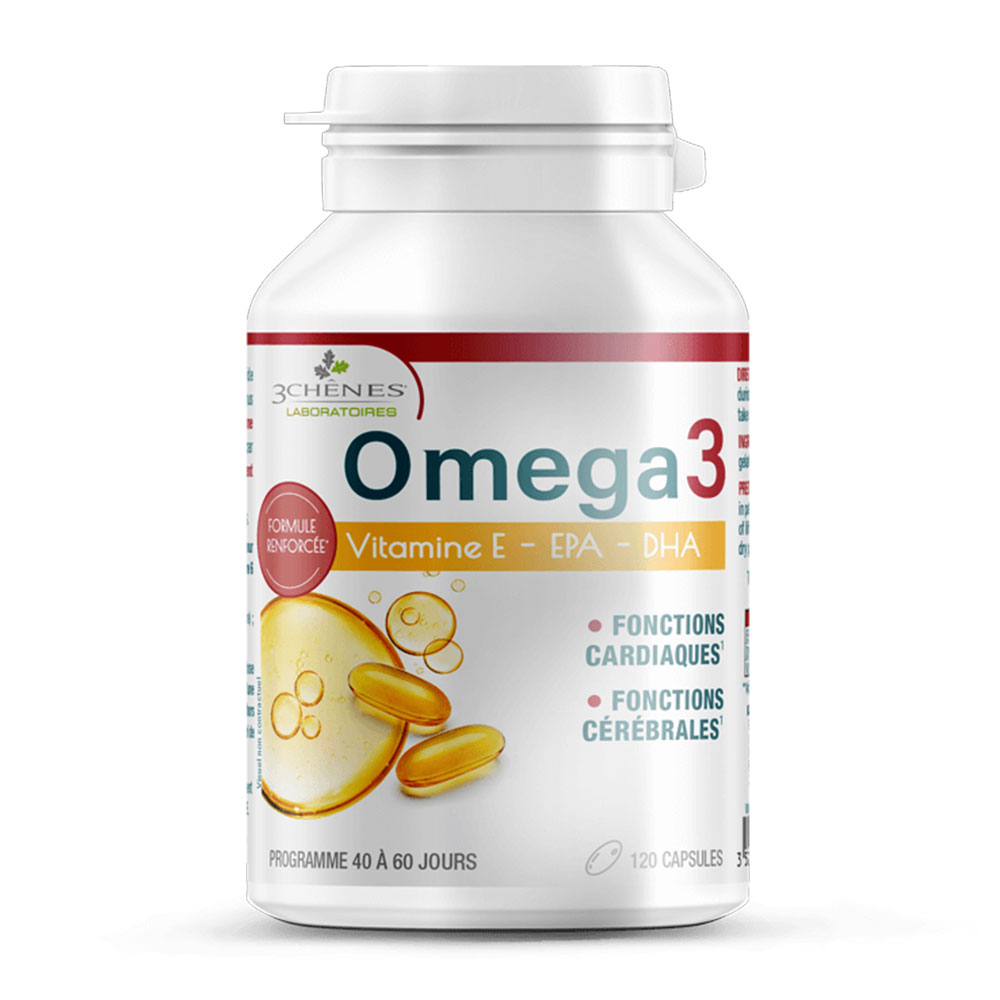 3 Chênes Omega 3 60 Capsules Reinforced Formula 120 Capsules