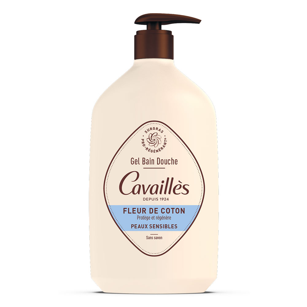 Cavaillès Bath &amp; Shower Gel Cotton Flower Sensitive Skin 1L