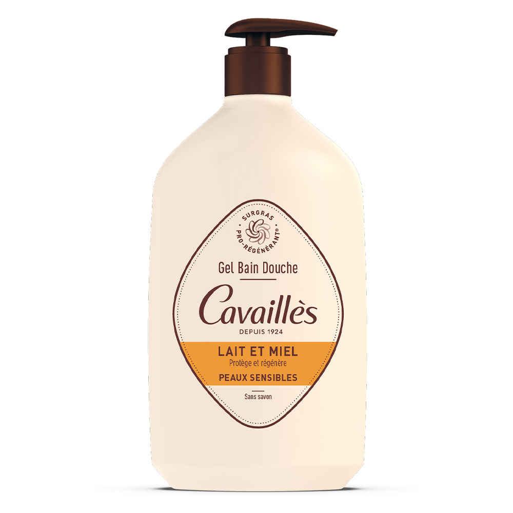 Cavaillès Milk & Honey Bath and Shower Gel Sensitive skin 1L