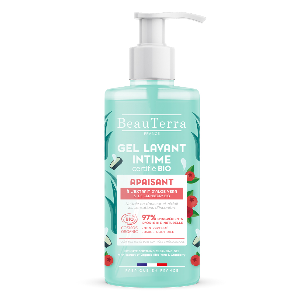Beauterra Soothing Intima Cleansing Gel Organic Aloe Vera and Cranberry 500ml