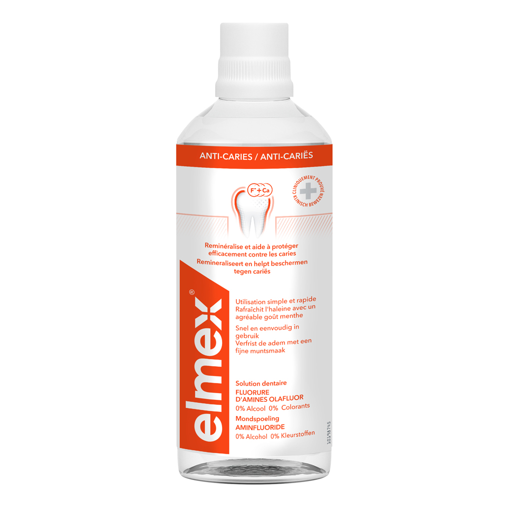 Elmex Anti-Caries Dental Solution for cavity protection alcohol free 400ml