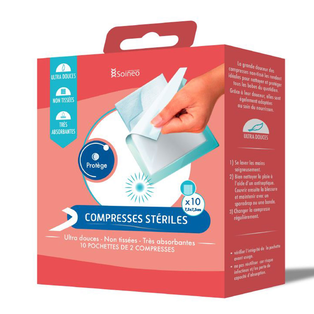 Soineo Sterile non-woven bandages 7.5x7.5cm x10