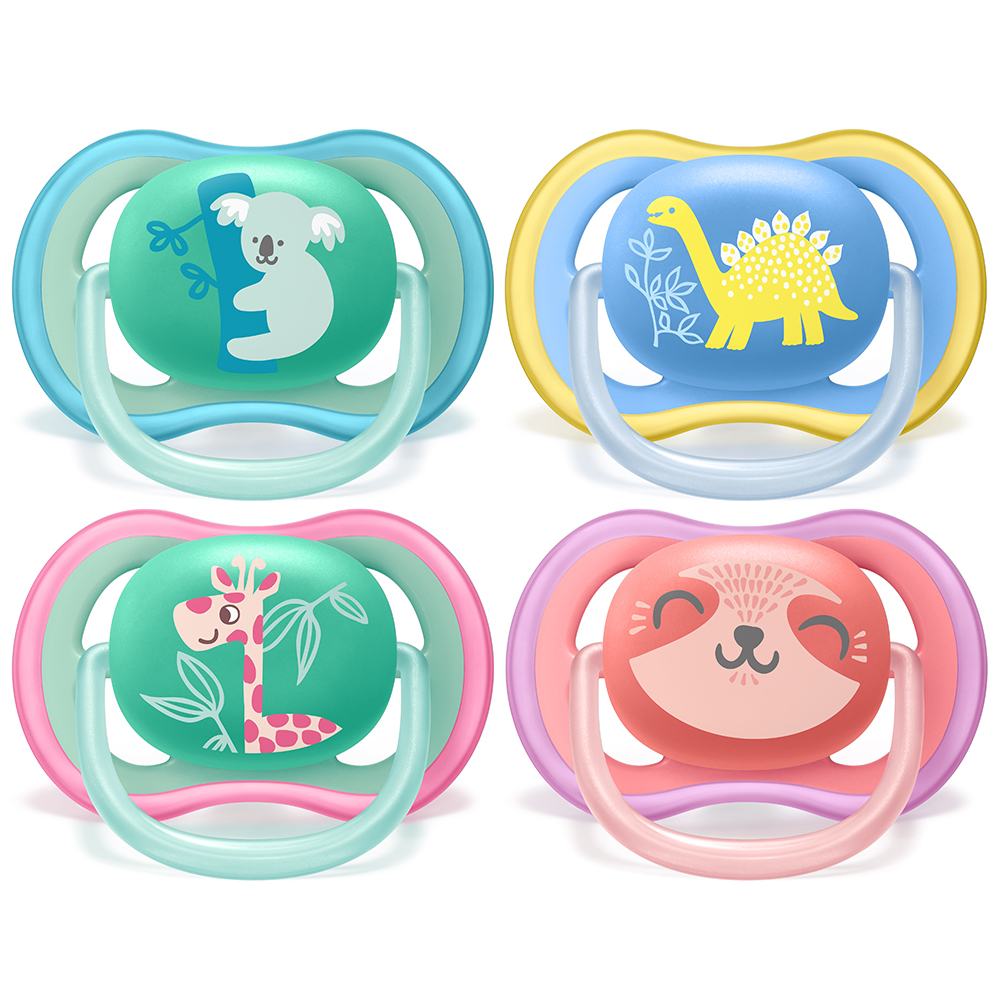 Avent Ultra-Air Symmetric Silicone Pacifiers 18 Months+ 18 Mois et Plus x 2
