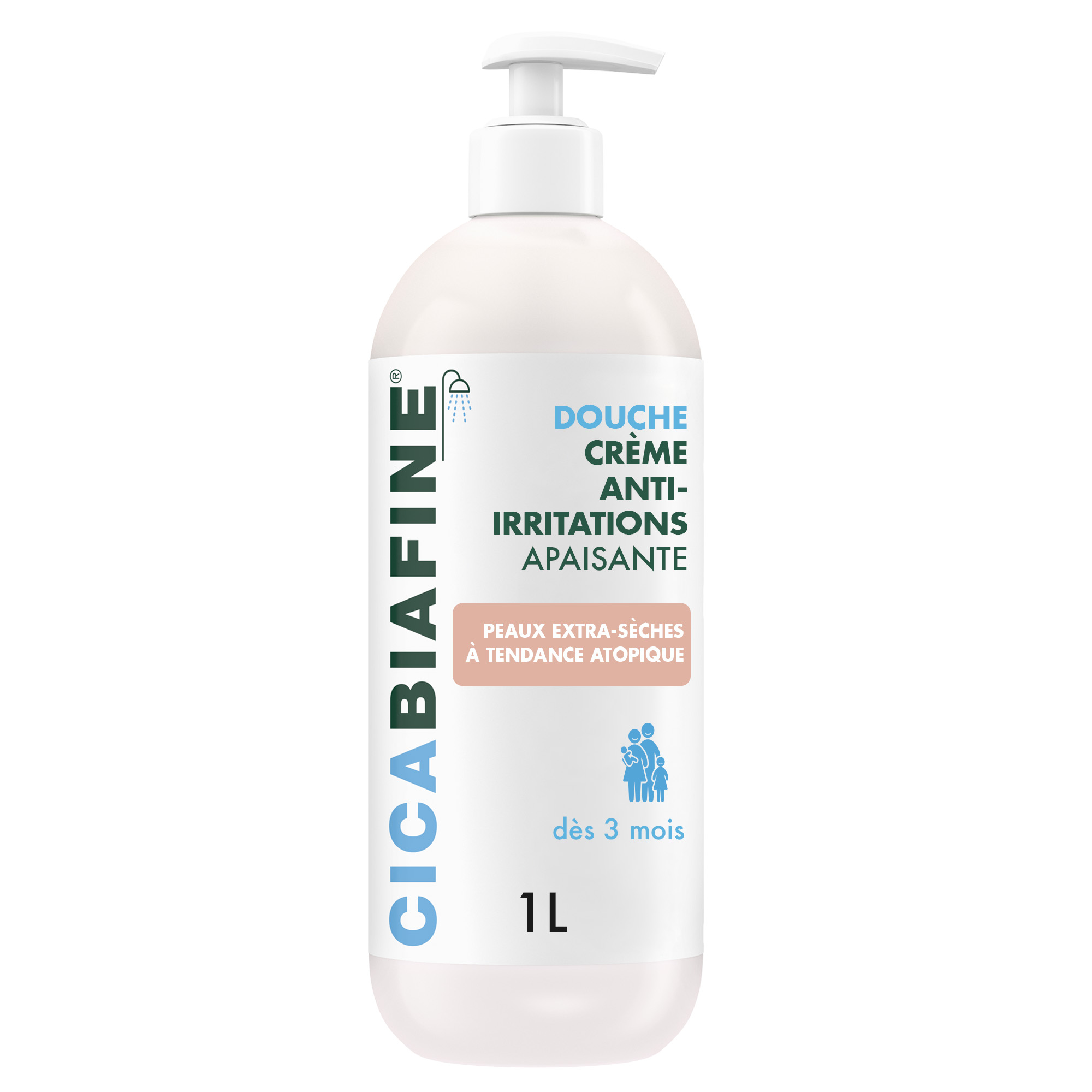 Cicabiafine Anti-Irritation Moisturizing Shower Cream Peaux Très Sèches 1L