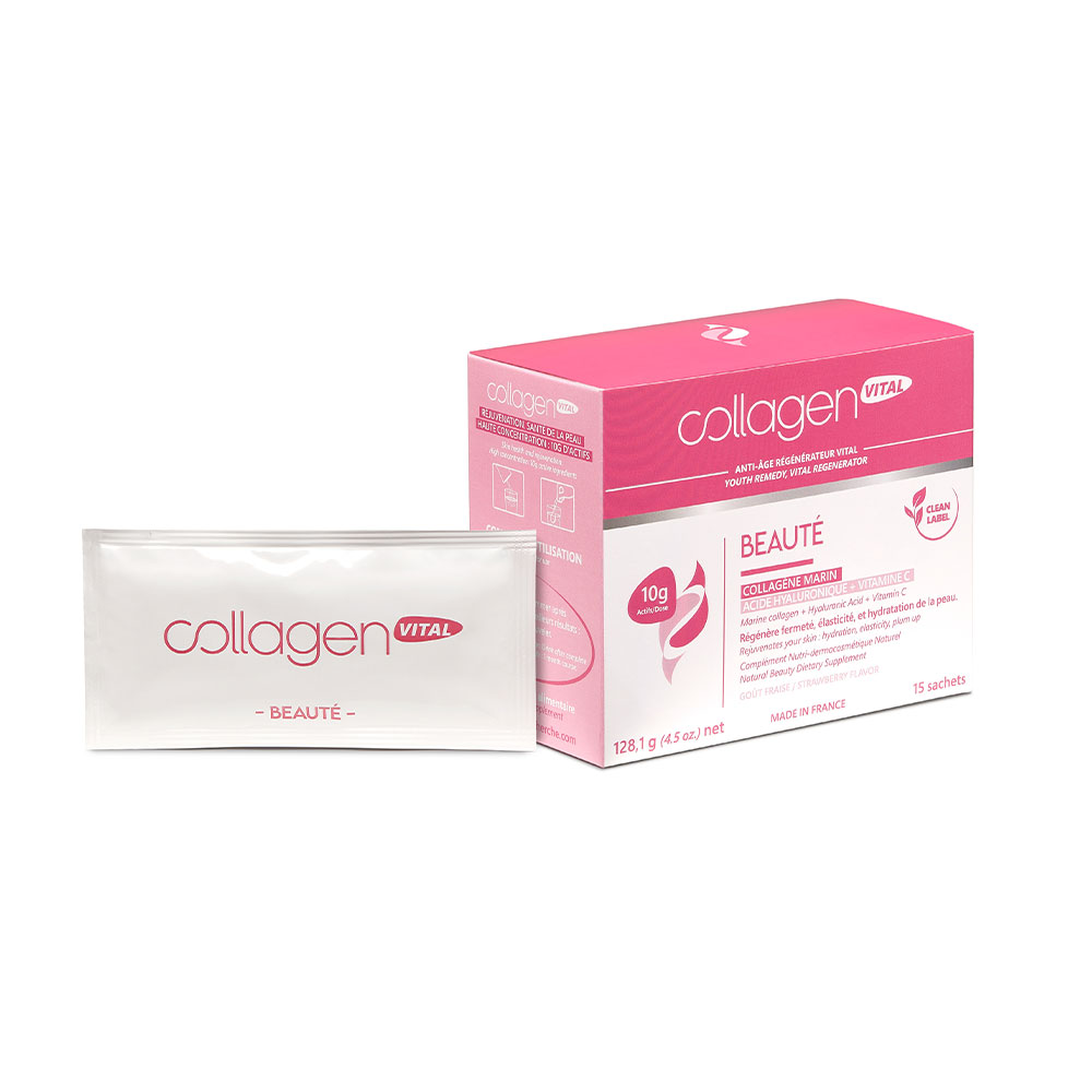 Vita Recherche Collagen Vital Power Marine collagen beauty strawberry flavour 15 sachets