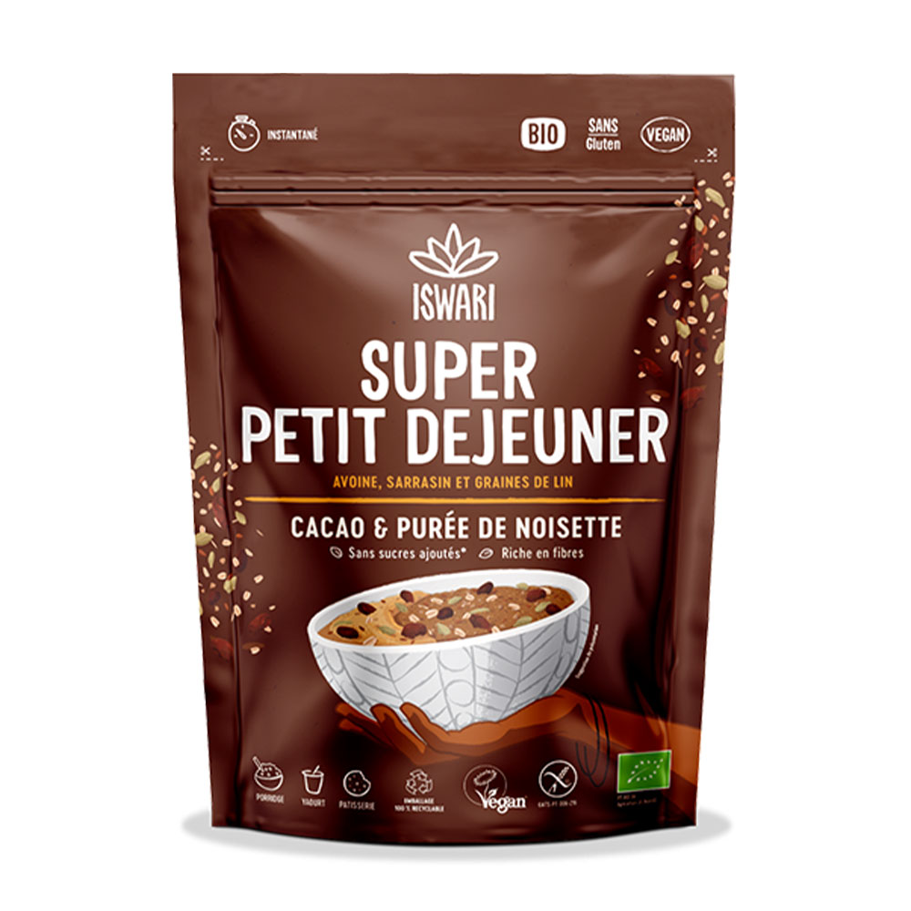 Iswari Super Breakfast Super Breakfast Organic Cocoa and Hazelnut Puree 360g