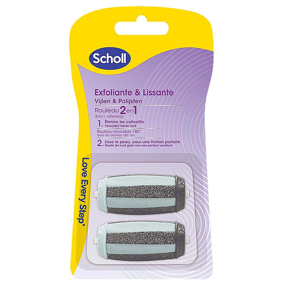 Scholl Exfoliating &amp; Smoothing Replacement Rollers x2