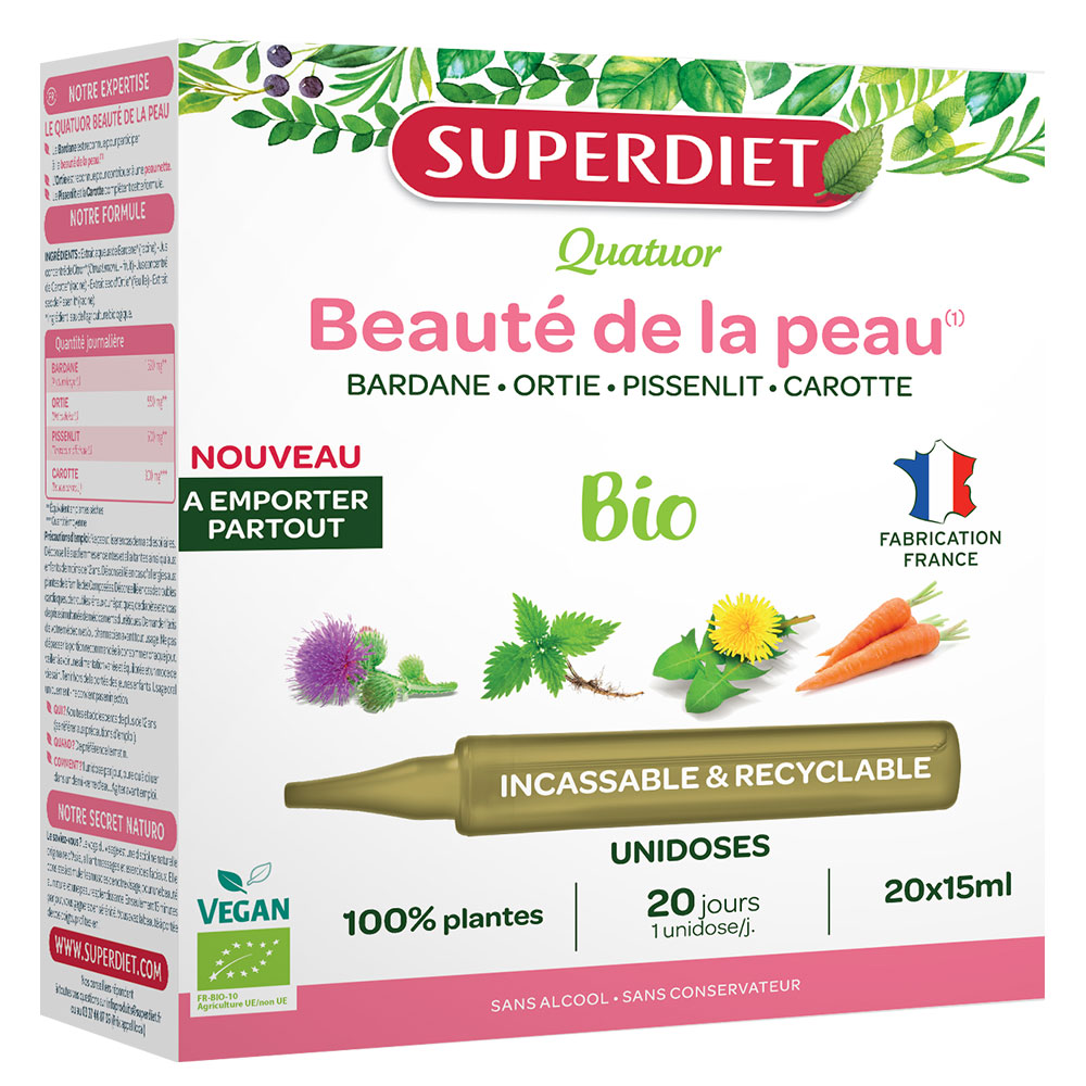 Superdiet Quatuor Beauty Of The Skin 20 Phials
