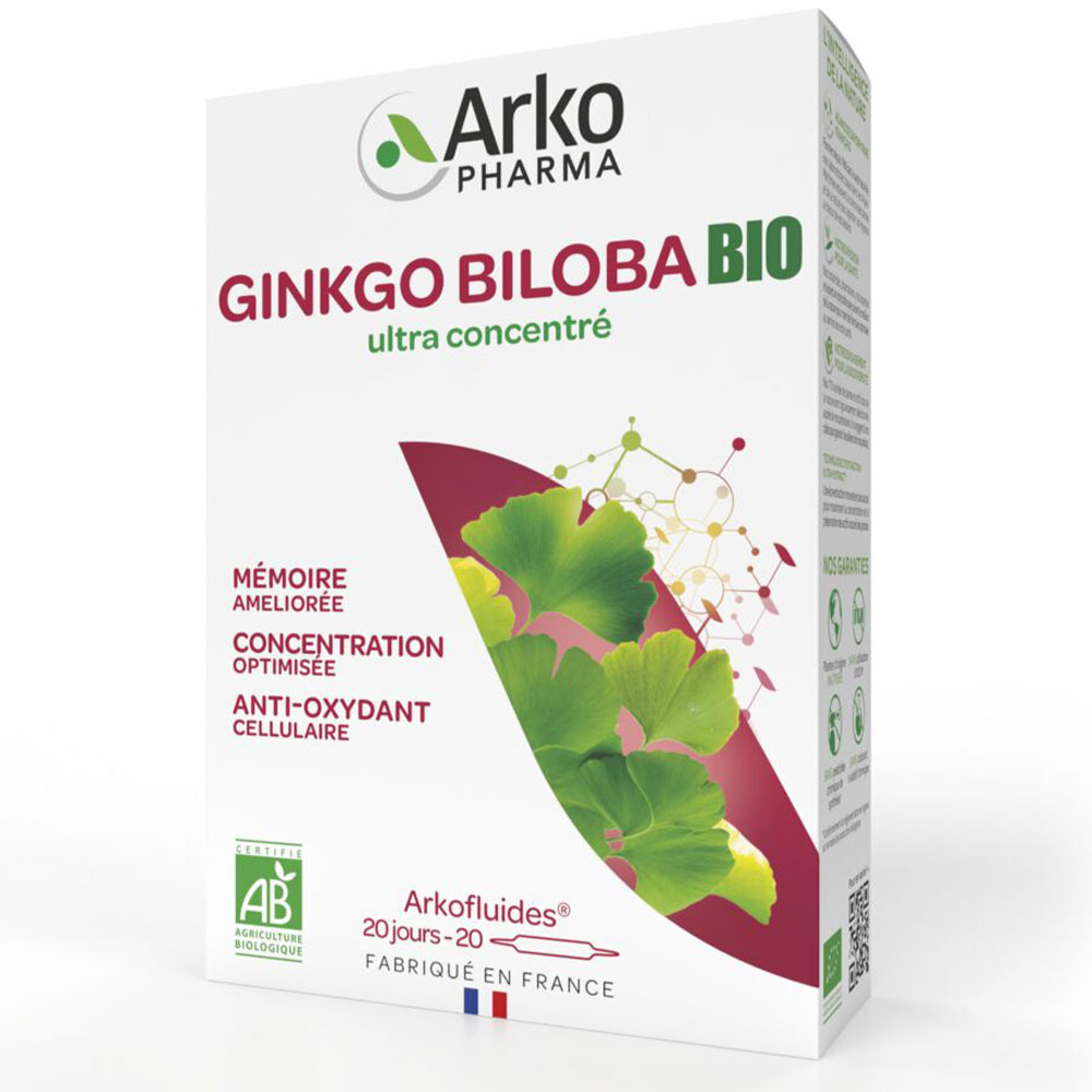Arkopharma Arkofluides Gingko Biloba organic 20 ampulas