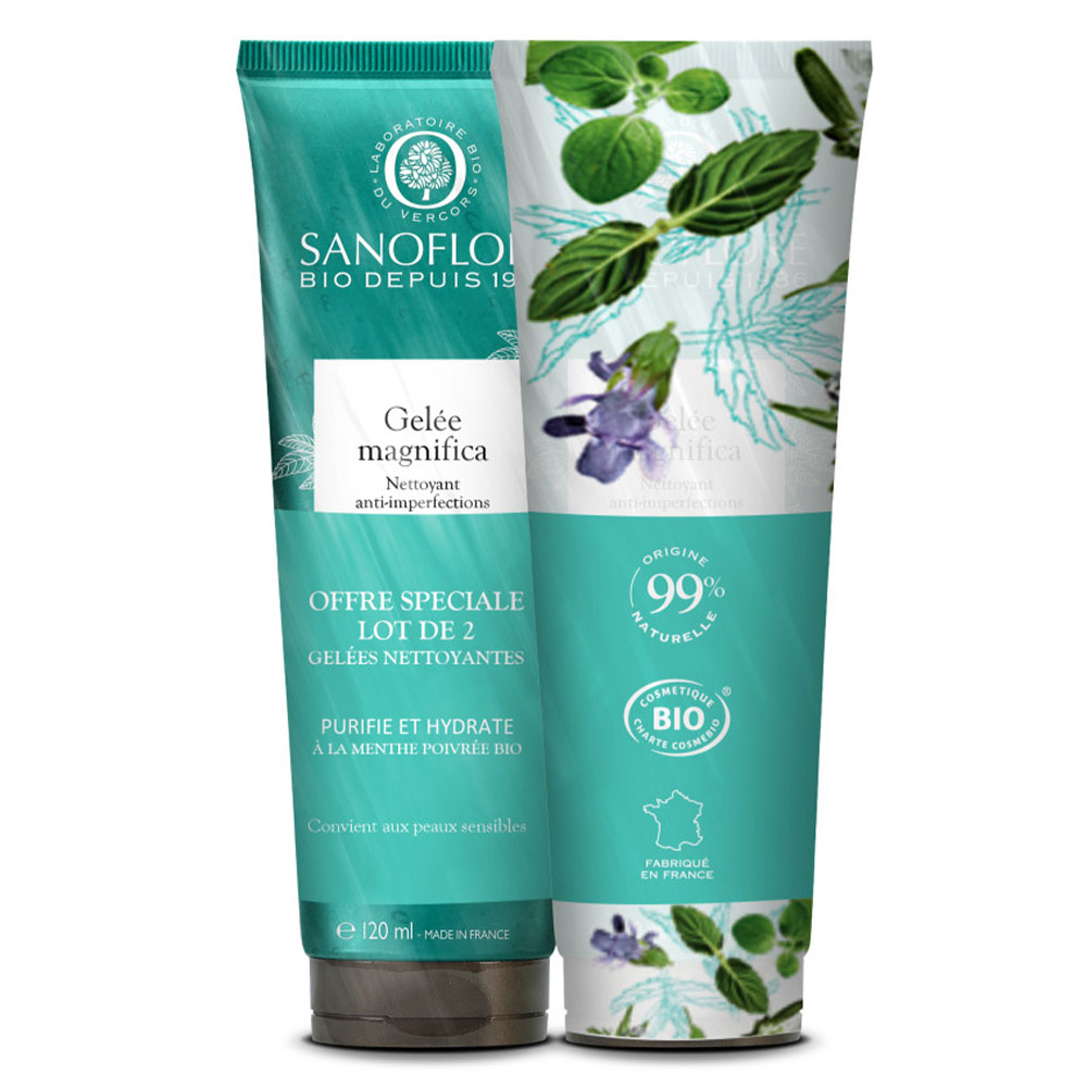 Sanoflore Magnifica Organic Purifying Cleansing Jelly 2x120ml