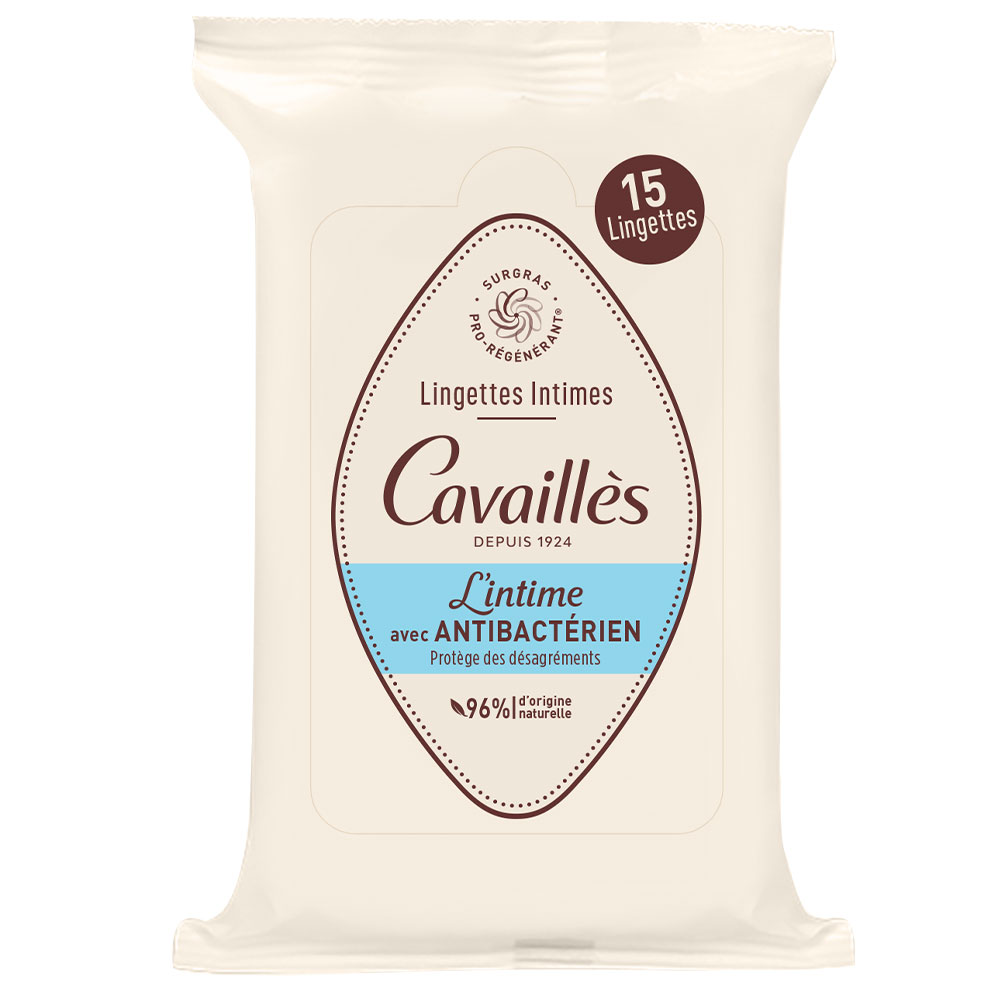 Cavaillès Intimate Dryness Intimate Wipes 15 Wipes Antibacterial Agent X15
