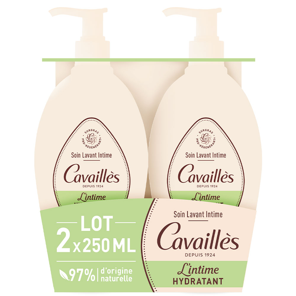 Cavaillès Intimate Dryness Extra Dry Skin Natural Intimate Care Sécheresse 2x250ml