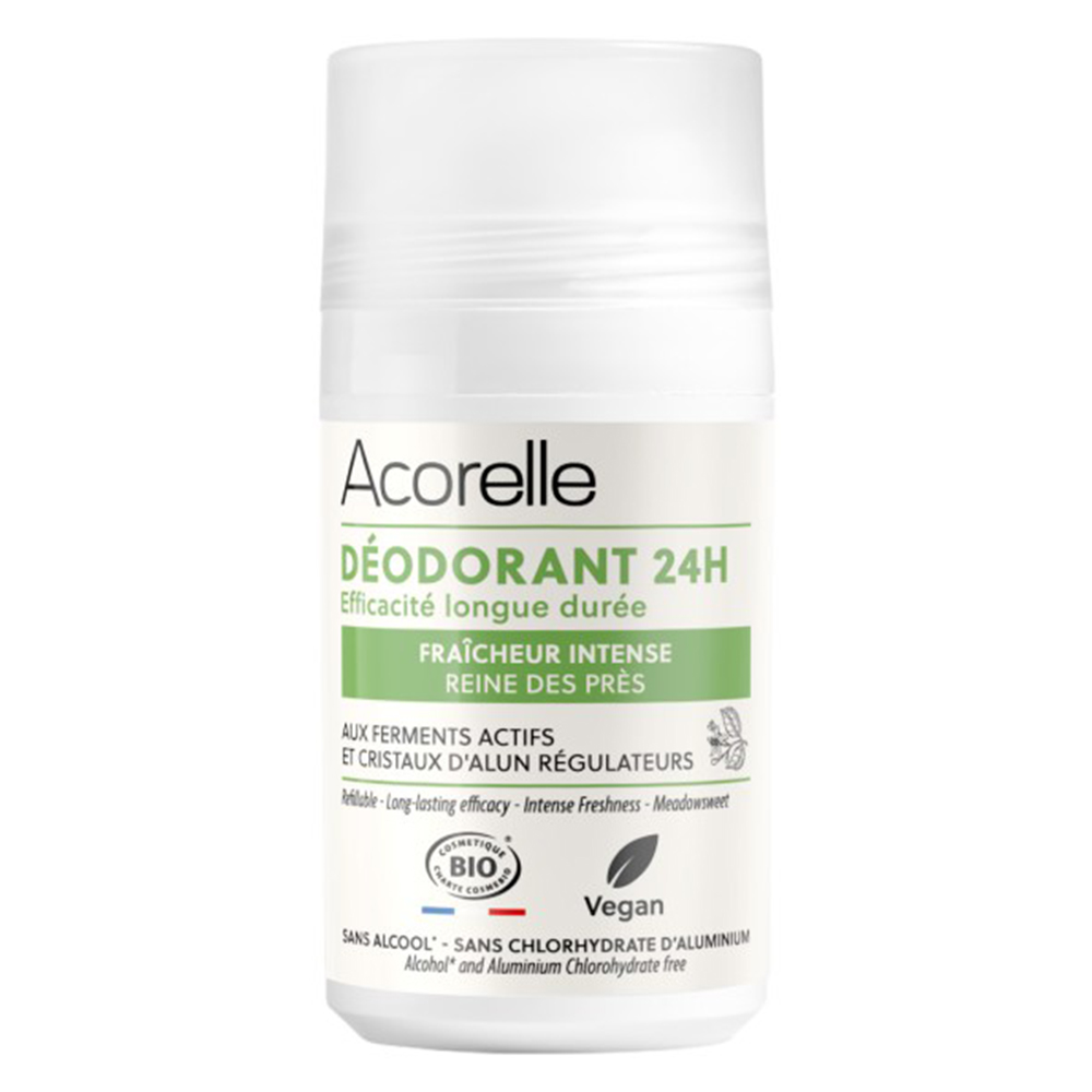 Acorelle Déodorant Roll-On 24h Fraicheur Intense Bio Certifié Intense Freshness 50ml
