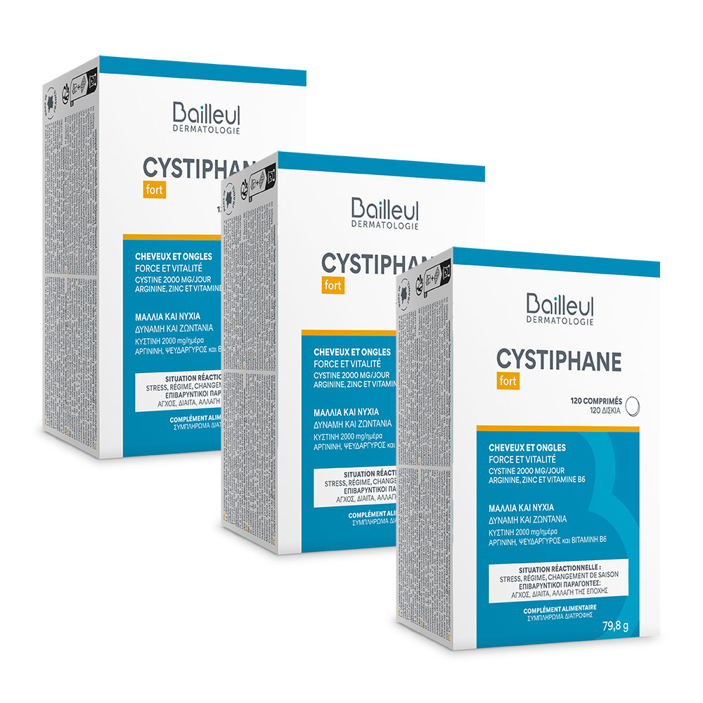 Bailleul Cystiphane Hair & Nails X 120 Tablets 3x120 comprimés
