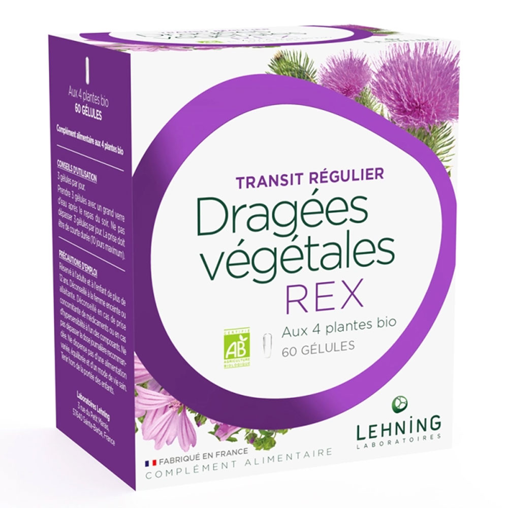 Lehning REX plant-based sugared almonds 4 ORGANIC plants 60 capsules