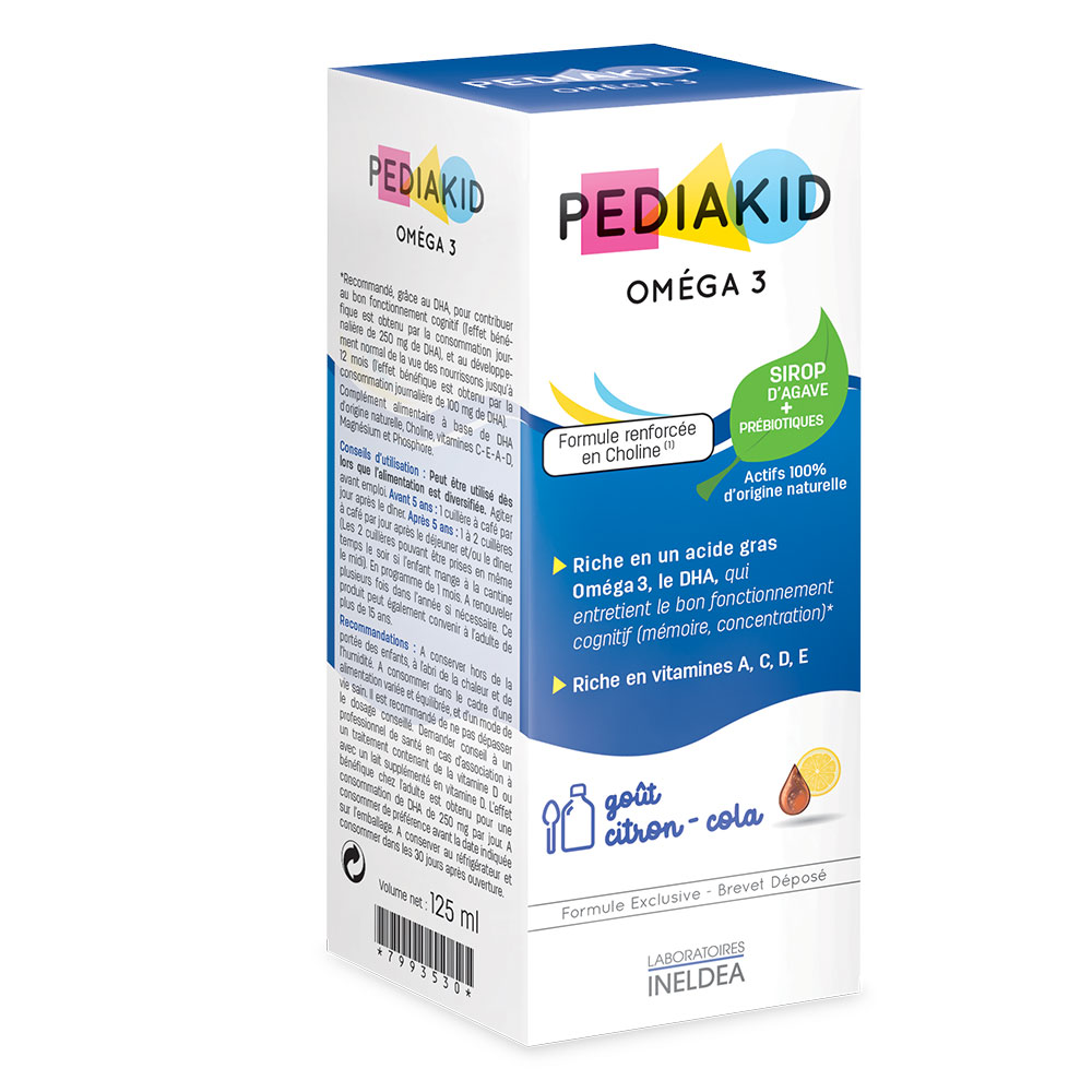 Pediakid Omega 3 lemon cola syrup 125 ml
