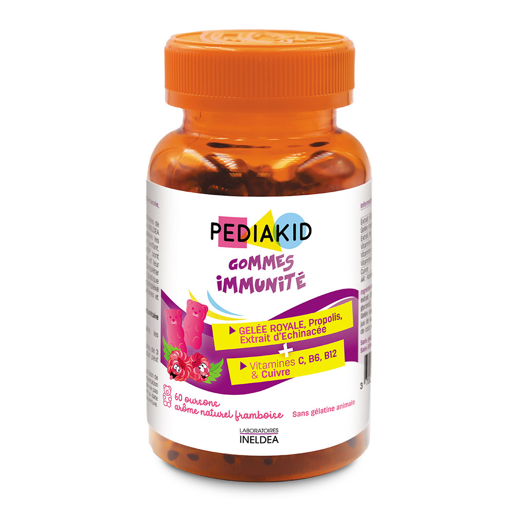 Pediakid Immunity gummies raspberry flavour 60 gummies