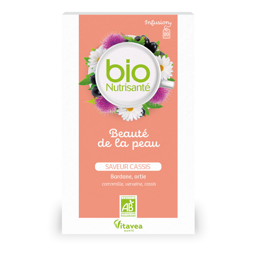 Vitavea Santé BioNutrisanté Herbal Teas Skin Beauty Blackcurrant flavour 20 sachets