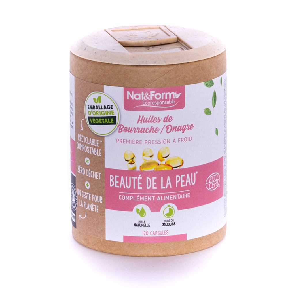 Nat&Form NAT&FORM Organic Borage & Evening Primrose Oil Skin beauty 120 Capsules
