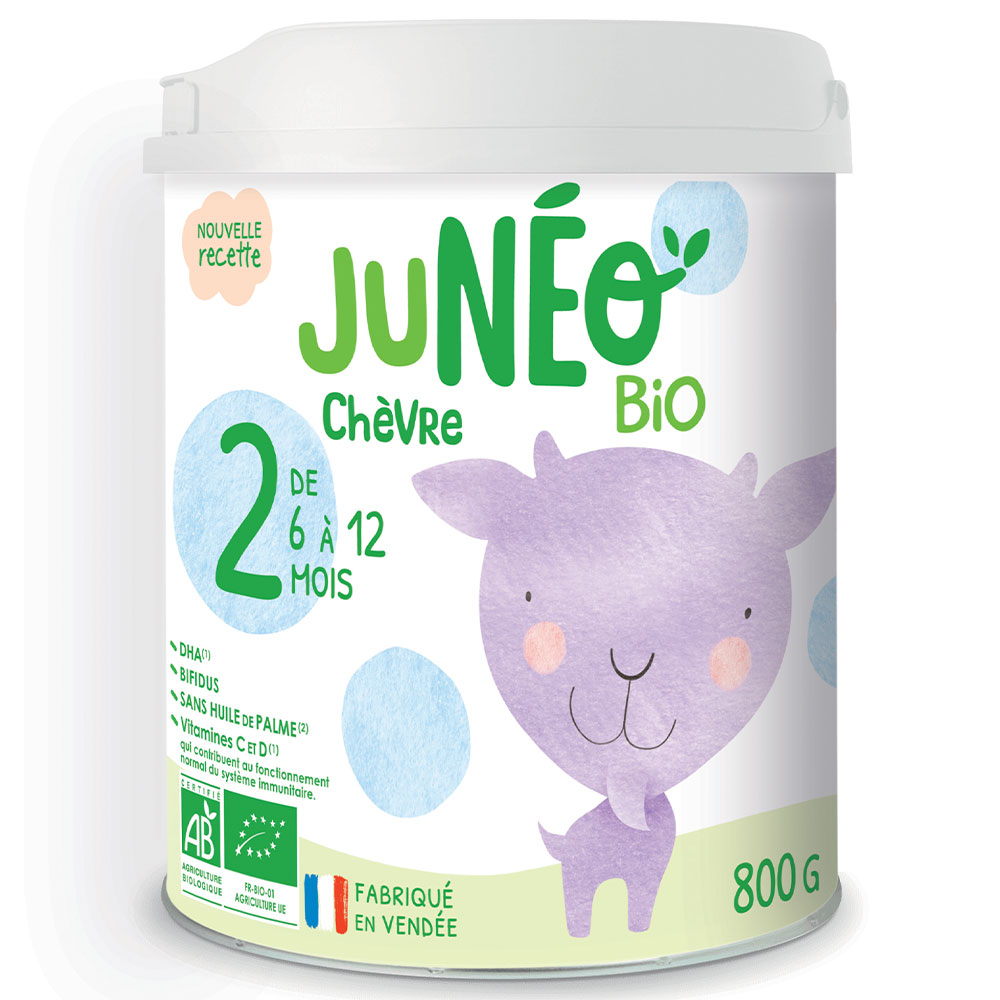 Juneo Goat Organic Follow-on Milk 800g Goat 2nd Age 6 to 12 Months Juneo