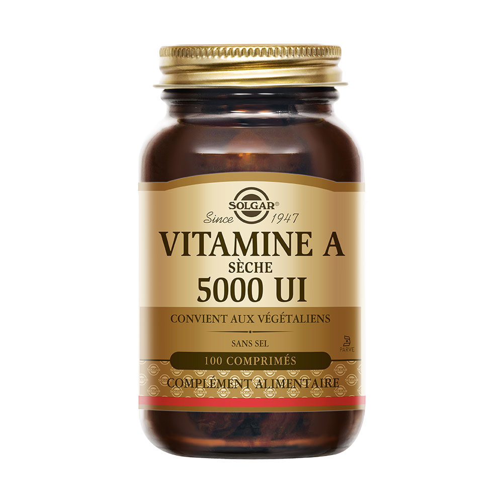 Solgar Vitamin A with vitamin C skin, hair and nails vitality, highly concentrated 100 tablets