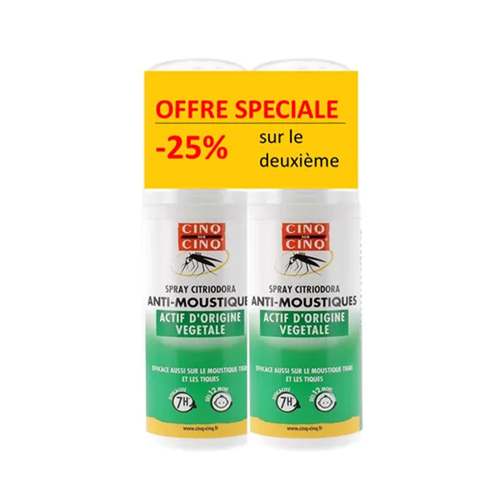 Cinq Sur Cinq Citriodora Anti-Mosquito Spray Citriodora 2x100ml