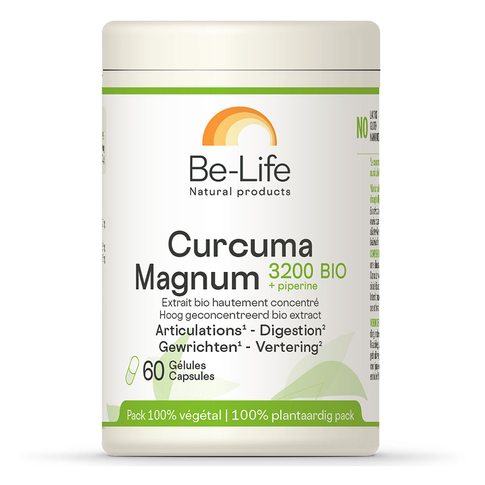 Be-Life Curcuma Magnum + Piperine Bio 60 Gelules 3200mg