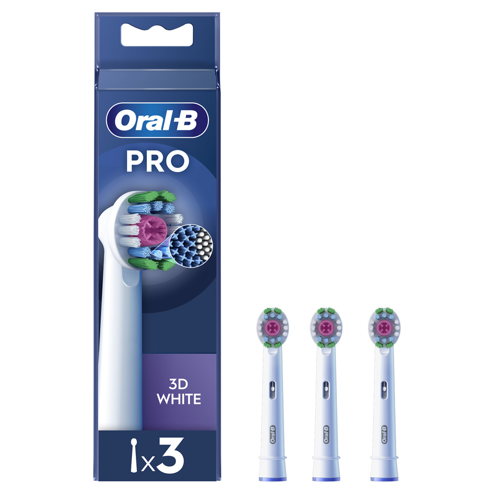 Oral-B 3D White Advanced Brush Heads Advanced Cleaning And Whitening with CleanMaximiser x3