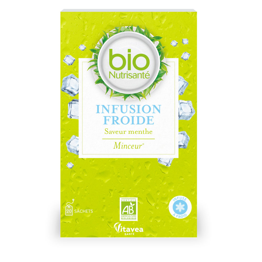 Vitavea Santé BioNutrisanté Infusion Froide Saveur Menthe Minceur 20 sachets