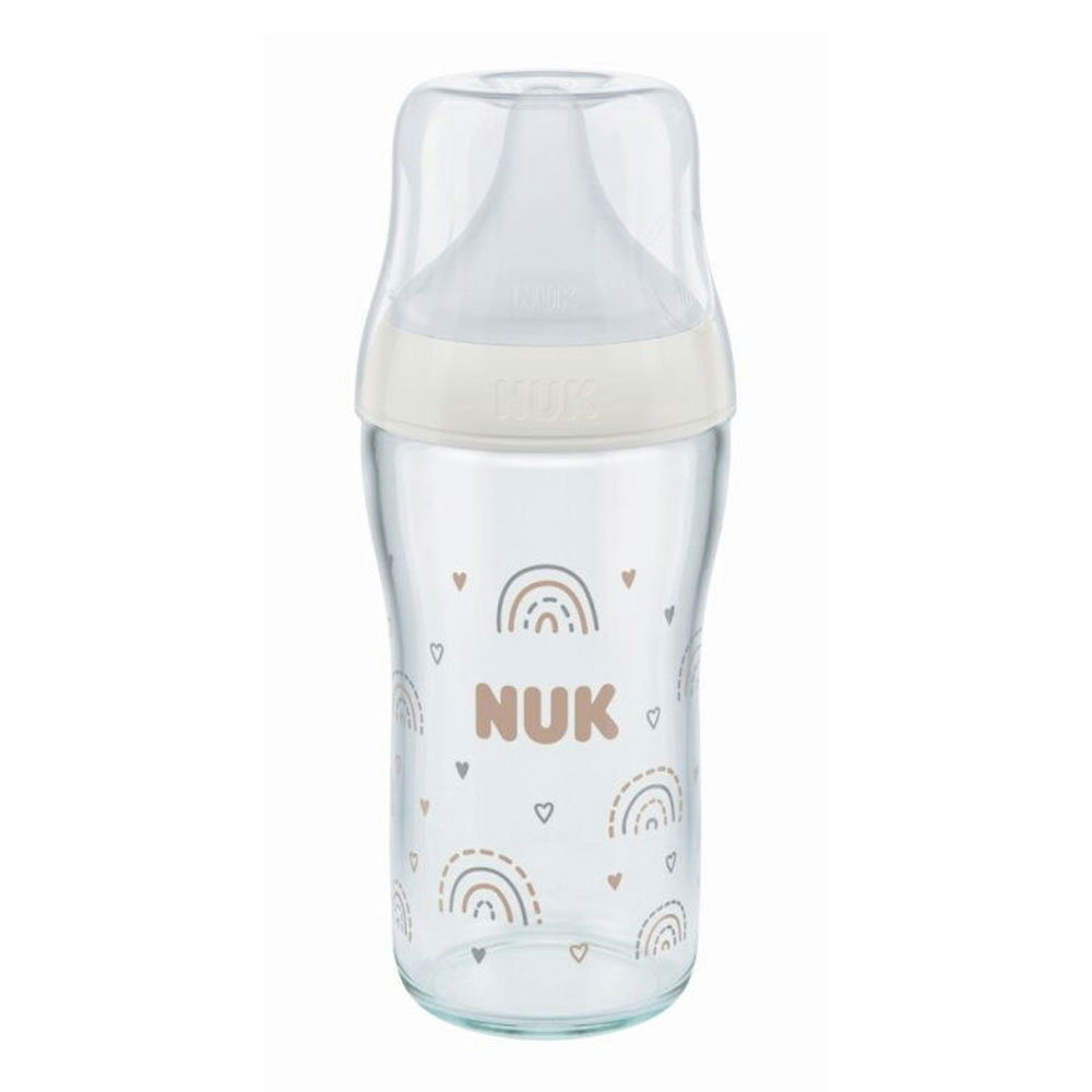 Nuk Perfect Match Glass baby bottle suitable from 3+ months 230 ml
