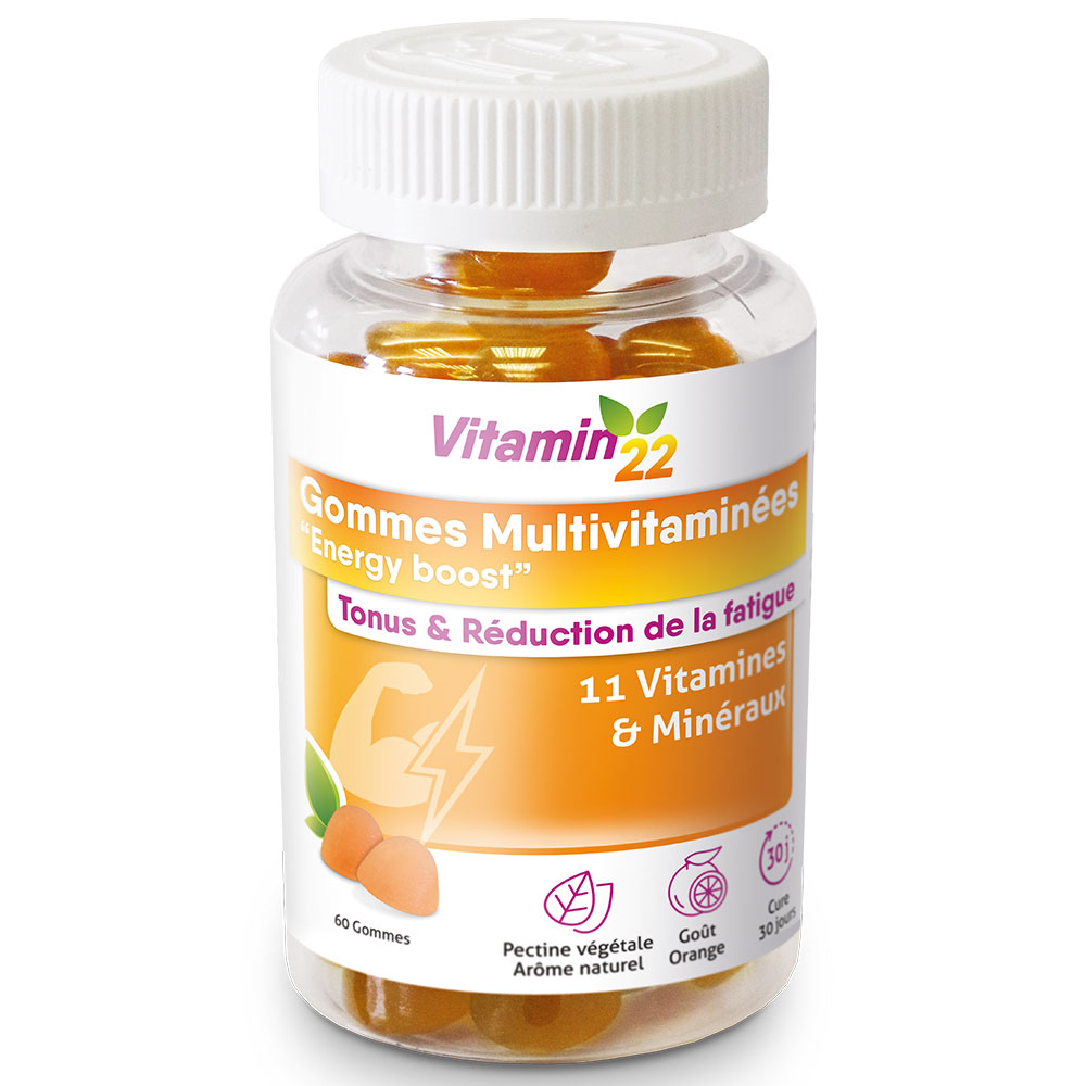 Vitamin'22 Multivitamins Energy Boost 60 gummies
