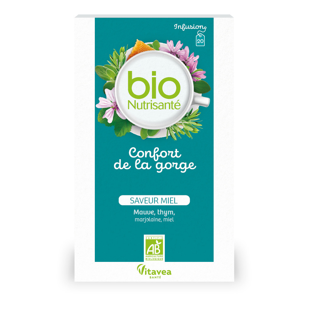 Vitavea Santé BioNutrisanté Organic Infusion Throat Comfort 20 Sachets