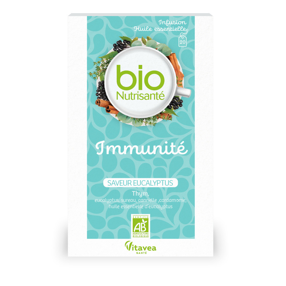 Vitavea Santé BioNutrisanté Immunity Herbal Tea essential oils 20 sachets