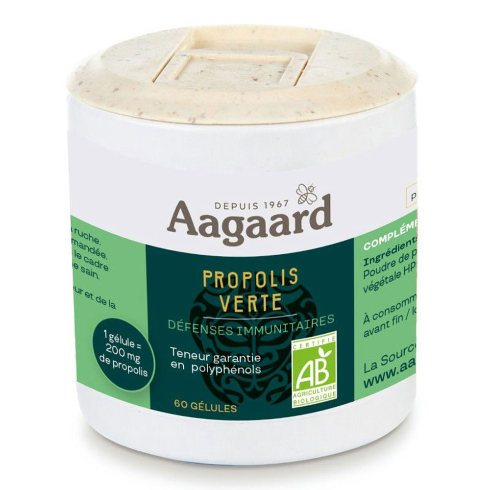 Aagaard Green Propolis Immune defences Bioes 60 Swallowable Capsules