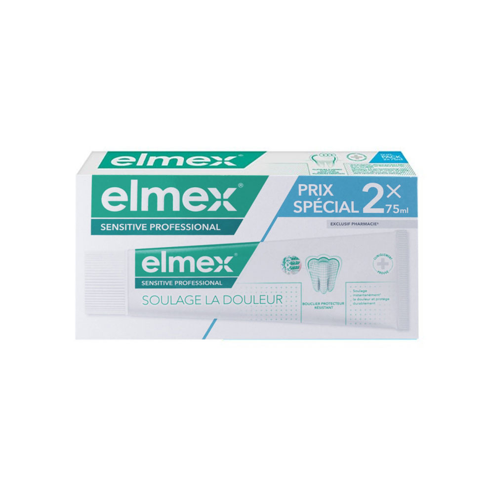 Elmex Sensitive Professional Pain Relieving Toothpaste Offre Spéciale 2x75ml