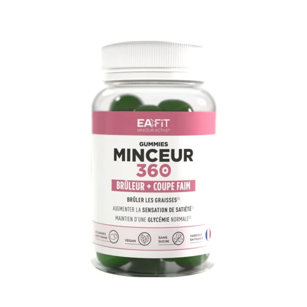 Eafit Slimming 360 Burner + appetite suppressant Apple Flavour 60 gummies