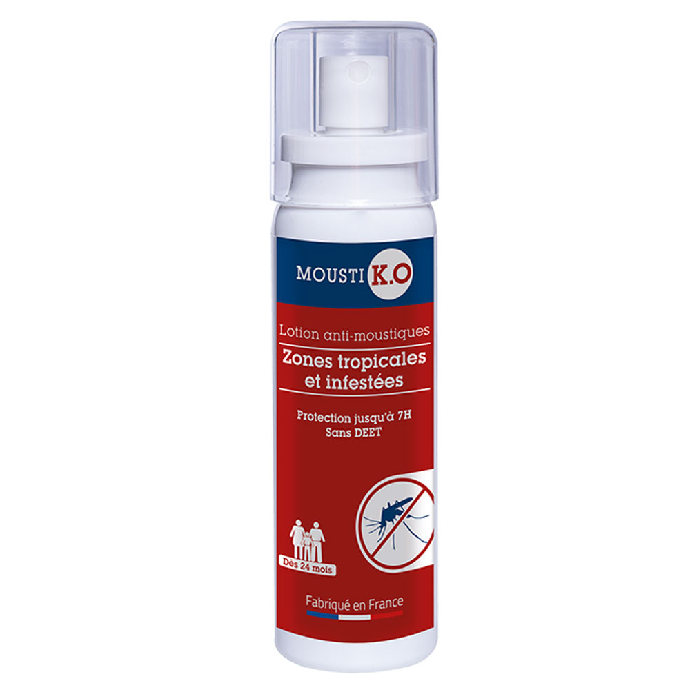 Mousti K.O Tropical and infested area mosquito repellent lotion Tropical and Infested Zones From 24 Months 100 ml