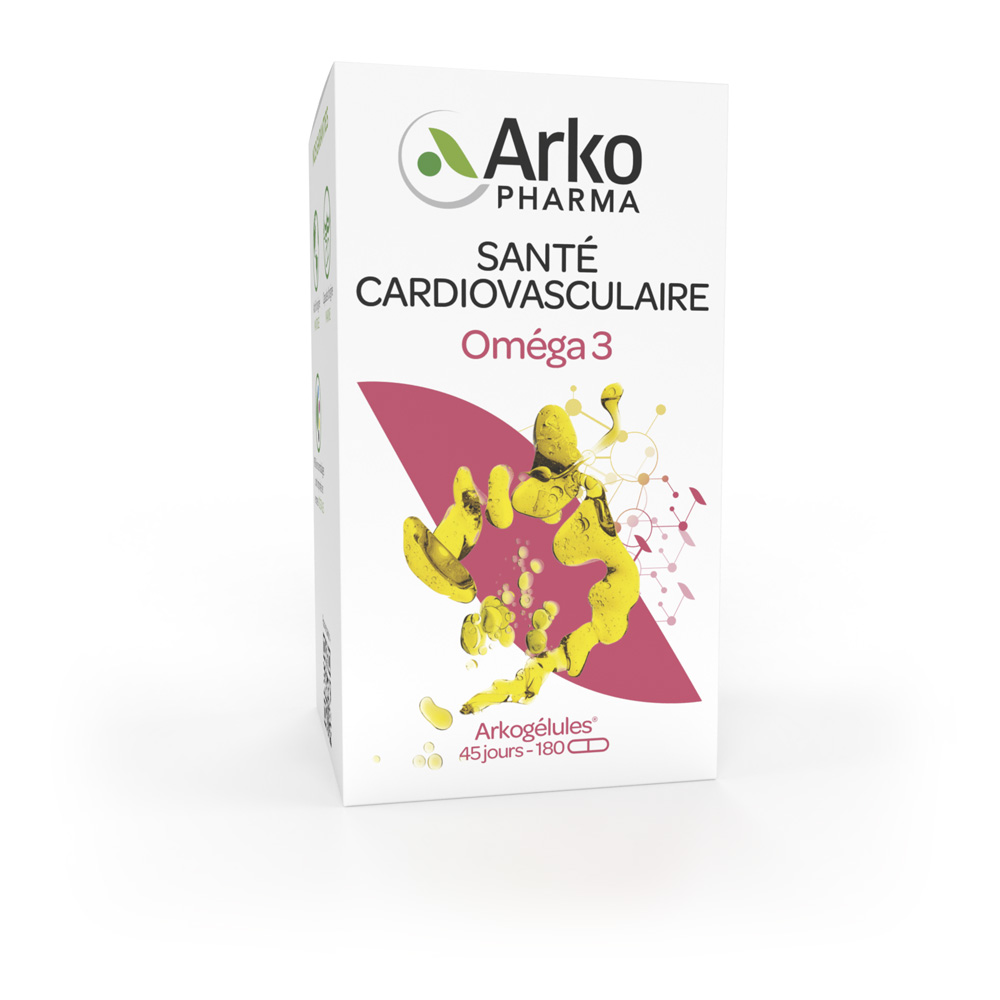 Arkopharma Arkocapsules Omega 3 supports heart health 180 capsules