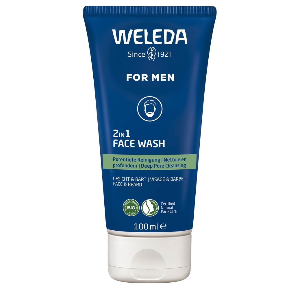 Weleda Man 2in1 cleansing gel for face and beard 100ml