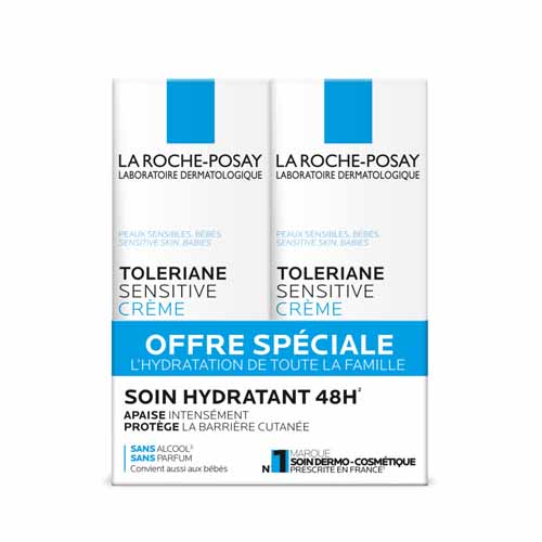La Roche-Posay Toleriane Soothing hydrating protective face cream for sensitive skin 2 x 40 ml