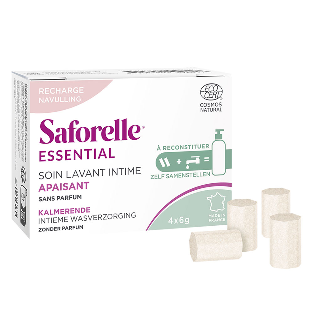 Saforelle Essential Soothing Intima Wash Refill for Reconstituting 4 dilution sticks