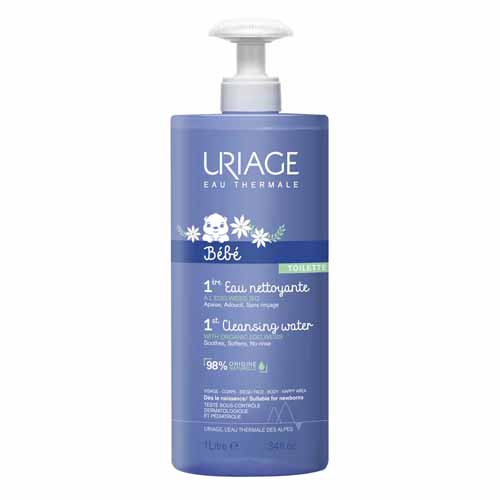 Uriage Bébé 1 St Cleansing Water Face Body And Nappy Area 1l