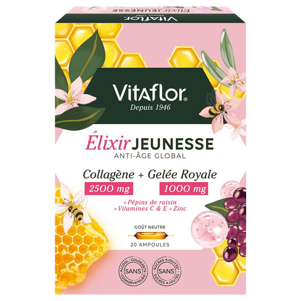 Vitaflor Jeunesse Global Anti-Age Elixir Taste Neutre 20 ampulas