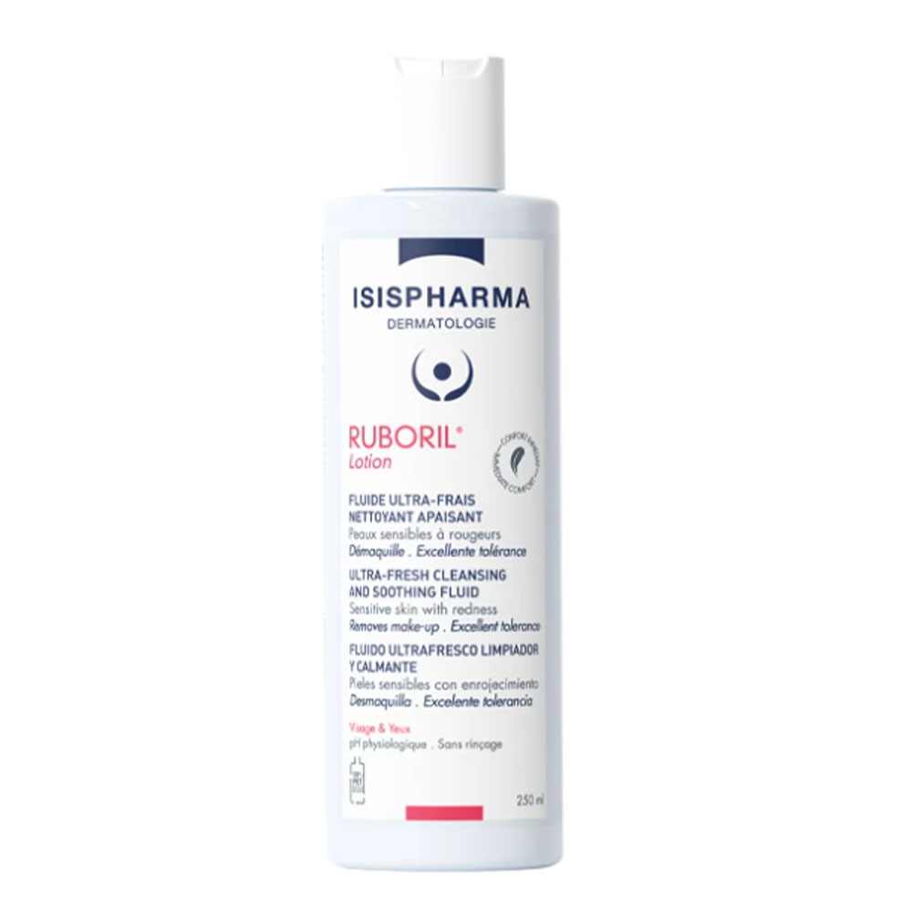 Isispharma Ruboril Ultra-Fresh Fluid Lotion Soothing Cleanser Sensitive Skin with Redness 250ml
