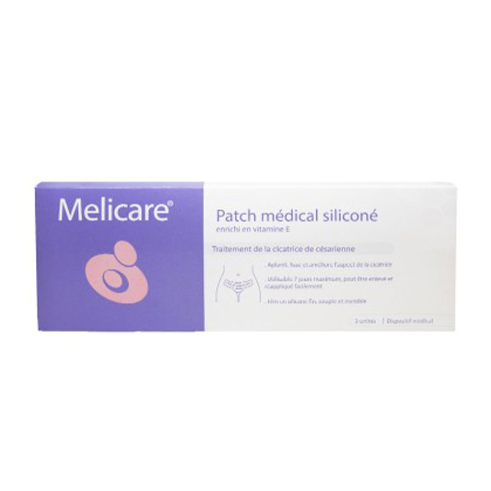 Melicare Silicone Medical Patch Enriched with Vitamin E x3 4x22cm