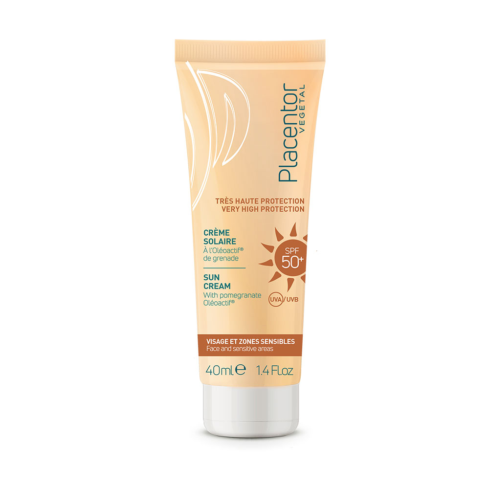 Placentor Végétal Placentor Sun Cream Face & Sensitive Areas Spf50+ visage et zones sensibles 40 ml